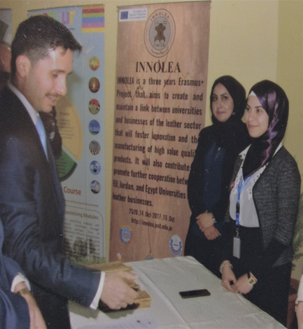 Introducing the INNOLEA project during an international conference at the University of Jordan